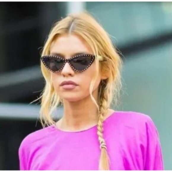 NEW MOSCHINO SUNGLASSES BLACK GREY WOMEN EYEWEAR MOSCHINO MOS006/S/STR 0807 IR - Picture 3 of 5